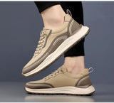 2026 Mens Leather Casual Shoes Slip On Comfortable Breathable Lightweight Non Slip Waterproof Loafers
