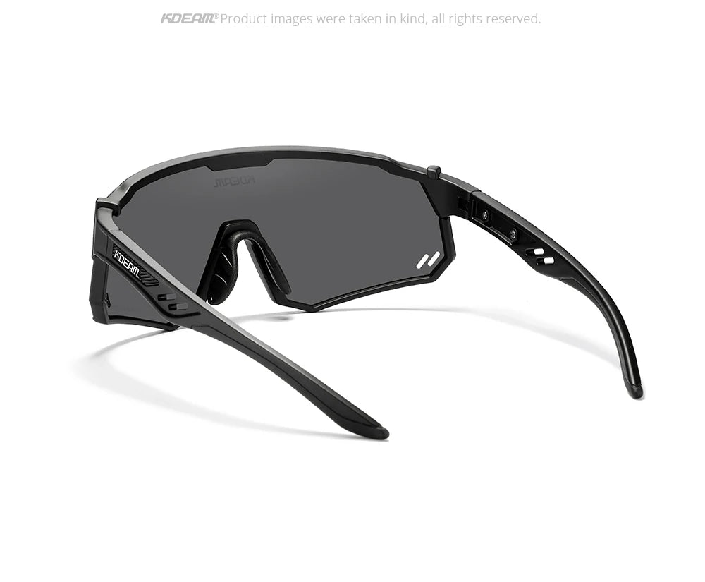 KDEAM High-End Sports Sunglasses Polarized Men's Cycling Glasses Dismountable TR90 Frame And Nose Pads Easy To Exchange