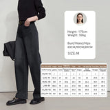 Amii casual Women's jeans 2025 Autumn new minimalist retro Women pants versatile loose cotton wide-leg trousers ladies 12553096