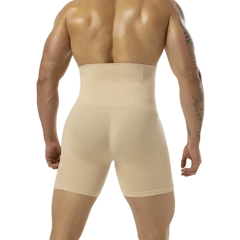 Men Slimming Brief High Waist Breathable 3D Pouch Underwear Tummy Control Boxer Belly Flat Shapewear Pant Compression Shorts