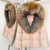 Premium Natural Fur Trim Down Jacket