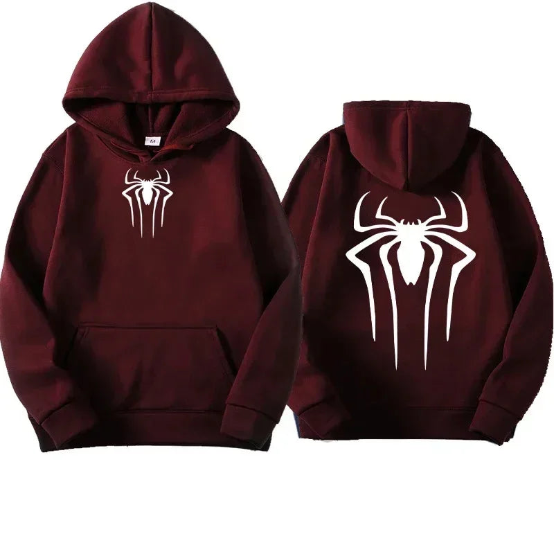 Men's Spider Print Pullover Hoodie