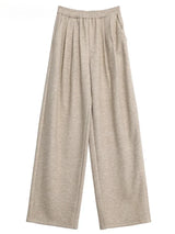 Women's High-Waisted Pleated Wide-Leg Trousers