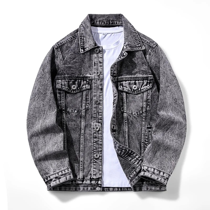 Washed Heavyweight Denim Jacket – Vintage Workwear