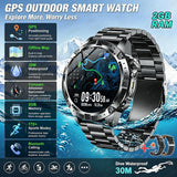2026 Offline Map New Smart Watch 3ATM Waterproof GPS Navigation Compass Altimeter Flashlight Men 170+ Sports Bracelet Men Women