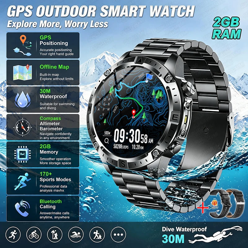 GUHUAVMI TANK Y102 GPS Smart Watch | 3ATM