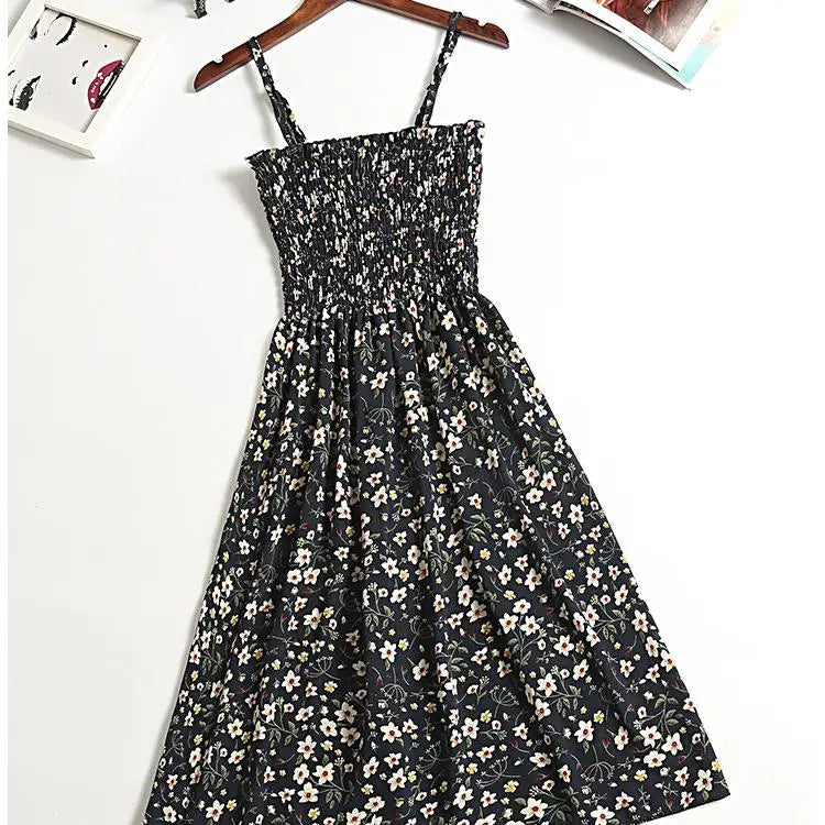 Summer Chiffon Spaghetti Strap Mini Dress