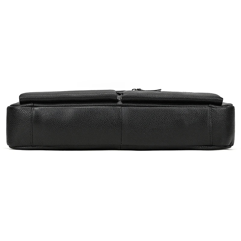 Genuine Leather Briefcase Bag for 15.6 inch laptop computer bag cowskin handbag for men male leather crossbody shoulder bag