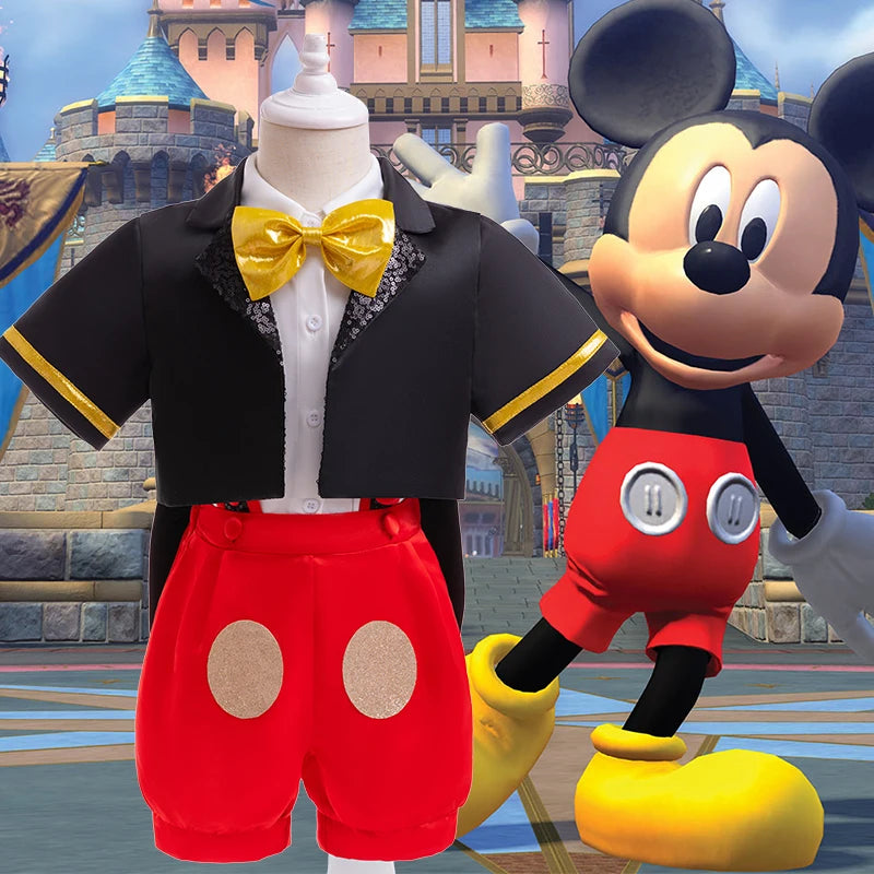 Mickey-Inspired Baby Cosplay 3-Piece Set