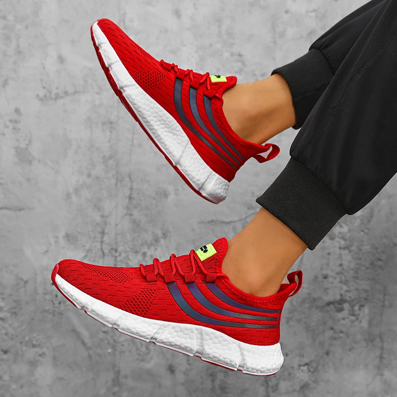 Men's Breathable Mesh Lace-Up Sneakers