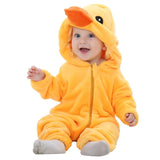 Plush Hooded Baby Winter Romper