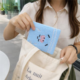 Wallets High Quality Synthetic Leather Embroidery Short Bifold Small Wallet for Men Women Unisex Cute Card Holder Coin Purse