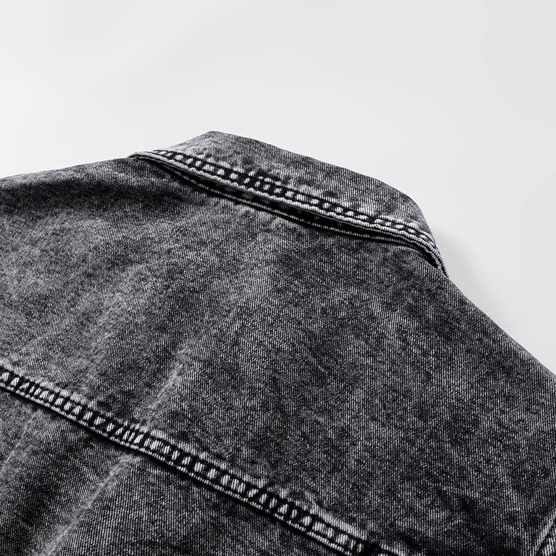 Washed Heavyweight Denim Jacket – Vintage Workwear