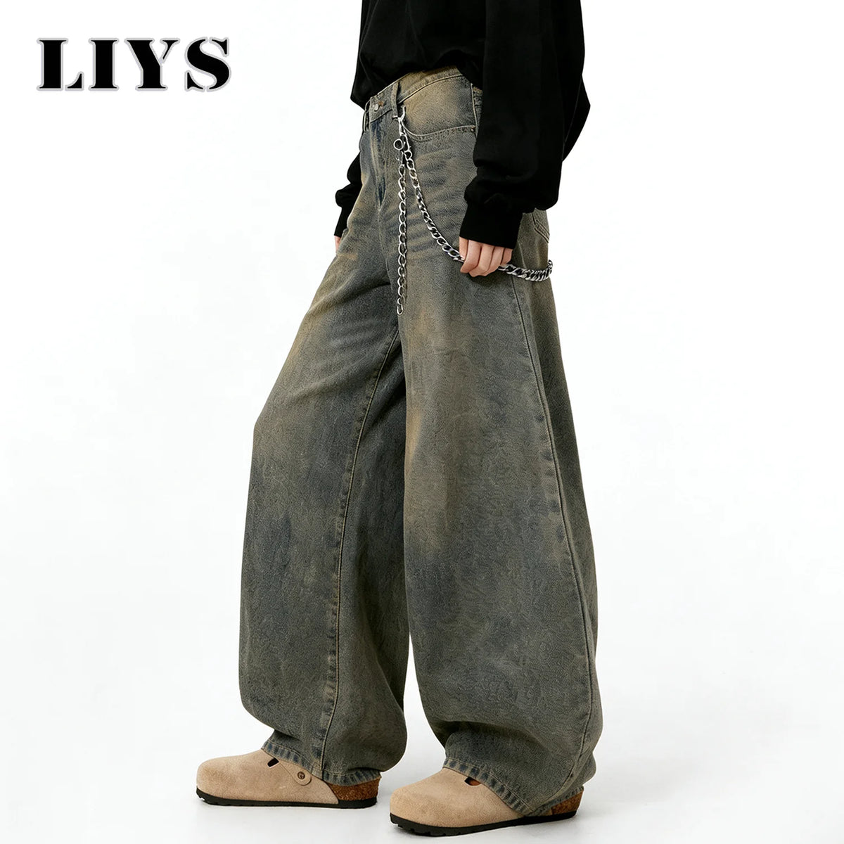 Unisex Baggy Wide-Leg Denim Jeans