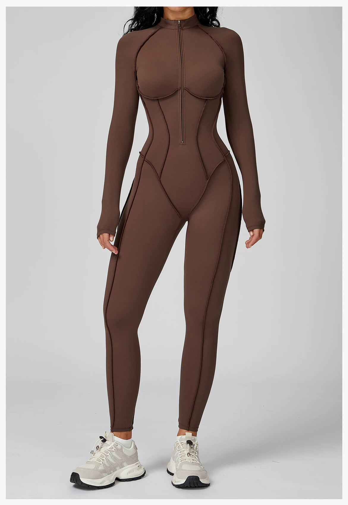 Long-Sleeved Performance Yoga Bodysuit