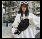 2024 Techwear Style Punk Hip Hop Single Shoulder Crossbody Bag Men Women Street Vintage Chest Bag Casual Sport Fanny Pack