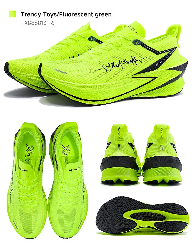IRUNSVANShadow Wing 3.0 Full Palm Carbon Plate Running Shoes for Track and Field Sprint Training Professional Sports Men's Shoes