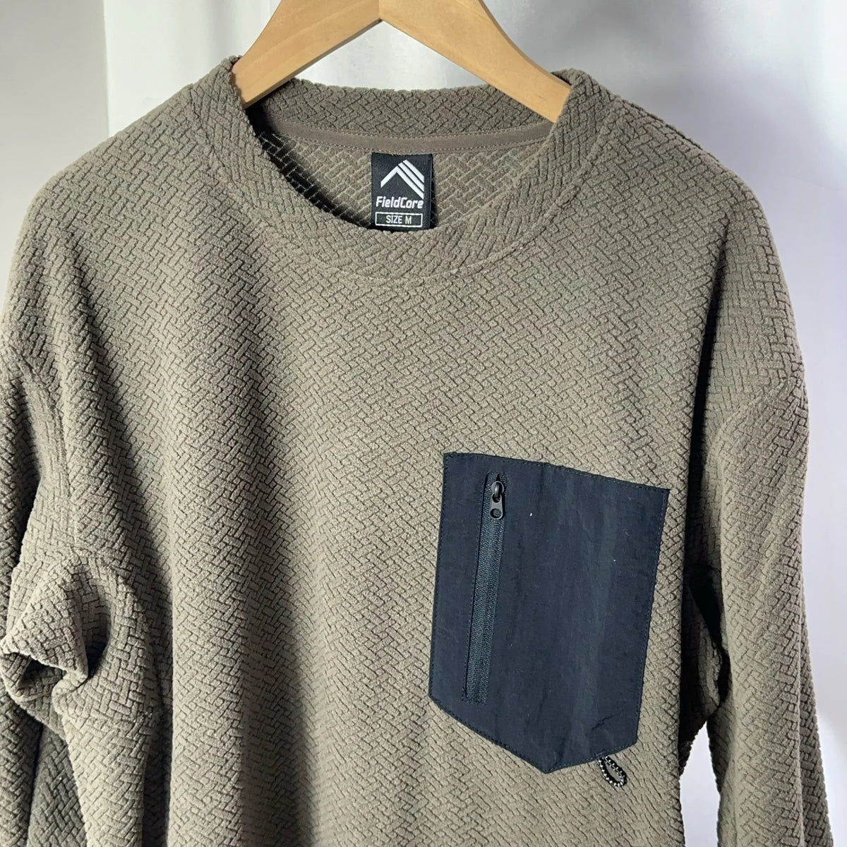 Original Men's Sporty Casual Hoodie Polyester Fiber Youth Trend Autumn Warm round Neck Chest Pocket No Button Men's Sweatshirt