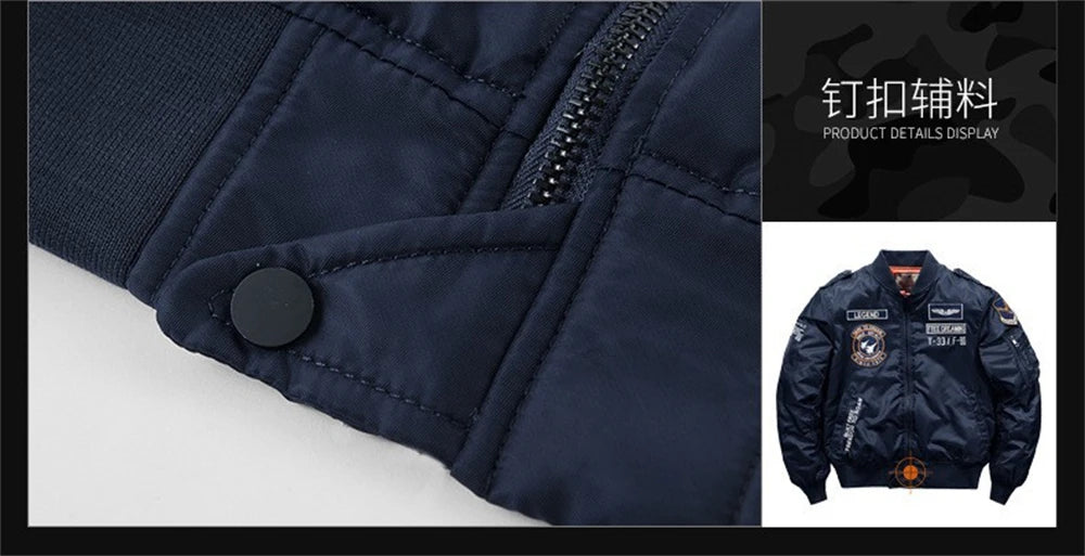 Men's MA-1 Flight Bomber Jacket | Classic Military Cargo Style Coat