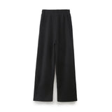 DUOPERI Women Fashion 2 Pieces Sets Solid Loose T-Shirt and High Elastic Waist Trousers Female Chic Lady Casual Pant Coordinates