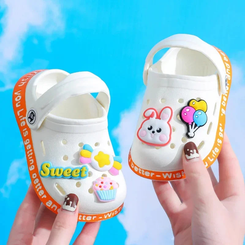Cartoon Kids’ Summer Garden Clogs