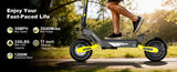 EOEOTWO 1200W Off Road Electric Scooter for Adults 48V Long Range E-Scooter 30MPH Fast Speed 11" Tubeless Tire Foldable Kick Scooter