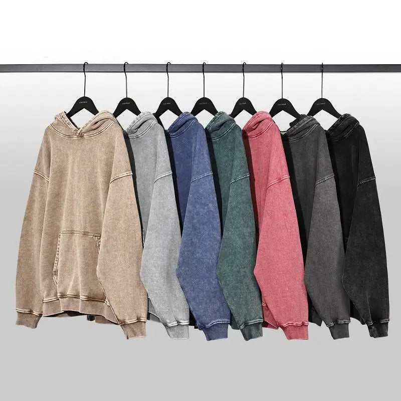 Vintage Washed Oversized Pullover Hoodie
