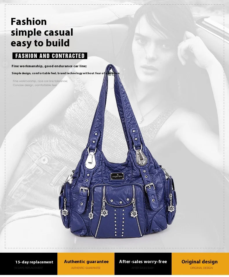 Women Fashion Handbags Women Shoulder Bags PU Leather Handbag Female Satchel Big-capacity Shoulder Purse Bag Bolsa Feminina