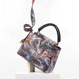 Ins Famous Fashion Classic Printed PU Leather Women's Handbags – Luxury Elegant Shoulder Crossbody Top Handle Bag