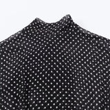 Polka Dot Printed Midi Skirts Two Piece Sets for Women 2025 Summer Chic Bow Tied Blouse Top Suits Woman 2 Piece Outfits