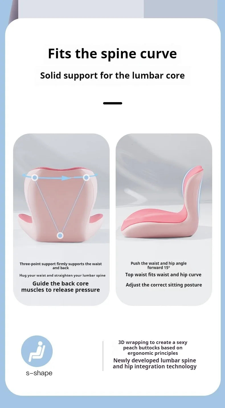Upgrade "L" Shape Memory Foam Orthopedic Cushion Comfort Ergonomic Design Back Coccyx Pillow Car Seat Office Chair Pain Relief