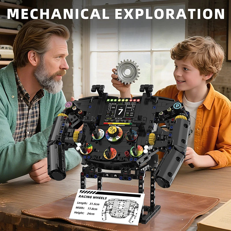 Technical Blocks Formula Racing Vehicle Steering Wheel Machine Creative MOC Building Block Toys Birthday Gifts for Adult 800+pcs