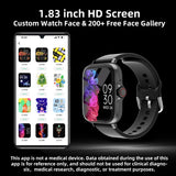 1.83'' Smart Watch with Message Answer Call Sleep Monitoring Sports Pedometer Information Alerts For iPhone Android