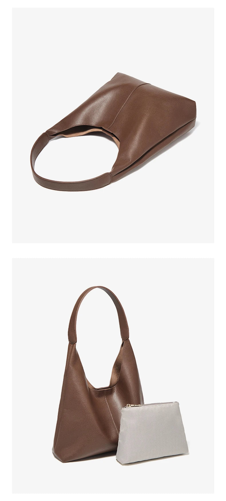 FOXER Minimalism Split Leather Women Shoulder Underarm Bag 2026 New Solid Casual Hobo Bag Female Daliy Tote Bag Purse