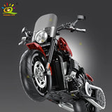 HUIQIBAO 1:8 Classic Motorbike Building Blocks High-tech Model Moto City Racer Bricks Toy for Kid Boy Children Adult MOC Car Set