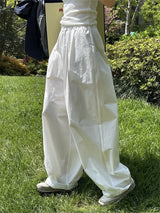 Women’s High-Waist Cotton Wide-Leg Pants