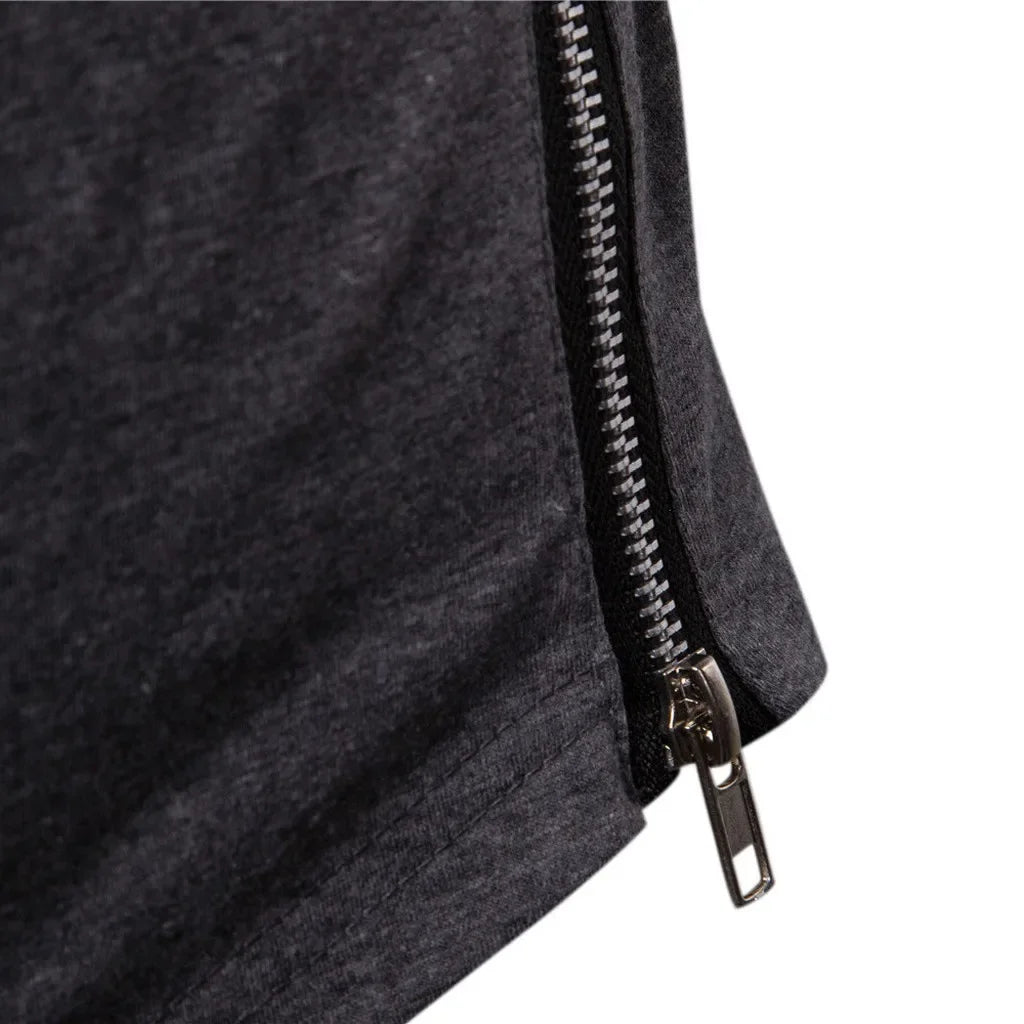 Men’s Balaclava Hoodie with Zip-Detail Hood