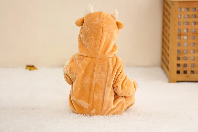 Plush Hooded Baby Winter Romper