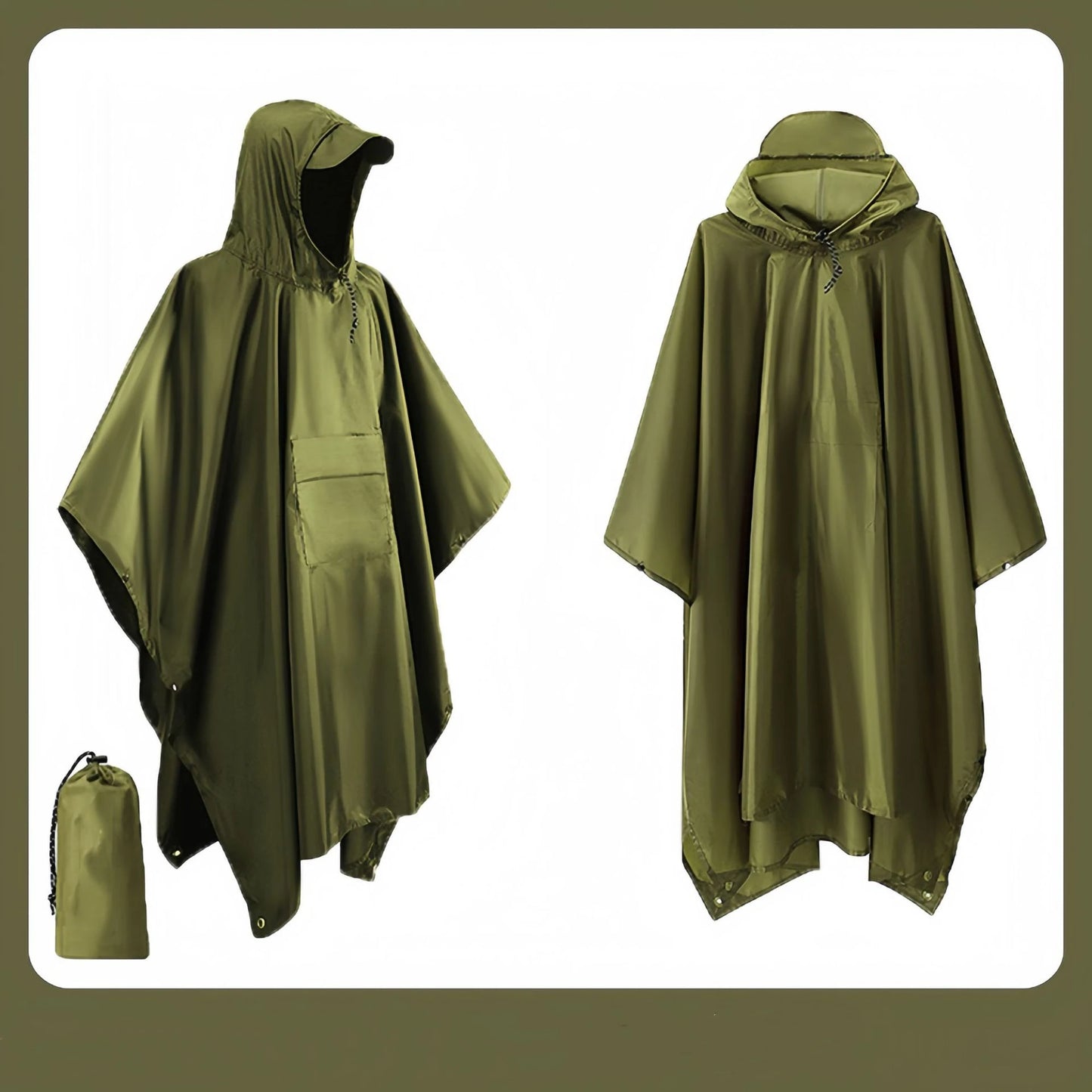 3-in-1 Waterproof Raincoat | Lightweight Outdoor Rain Cover