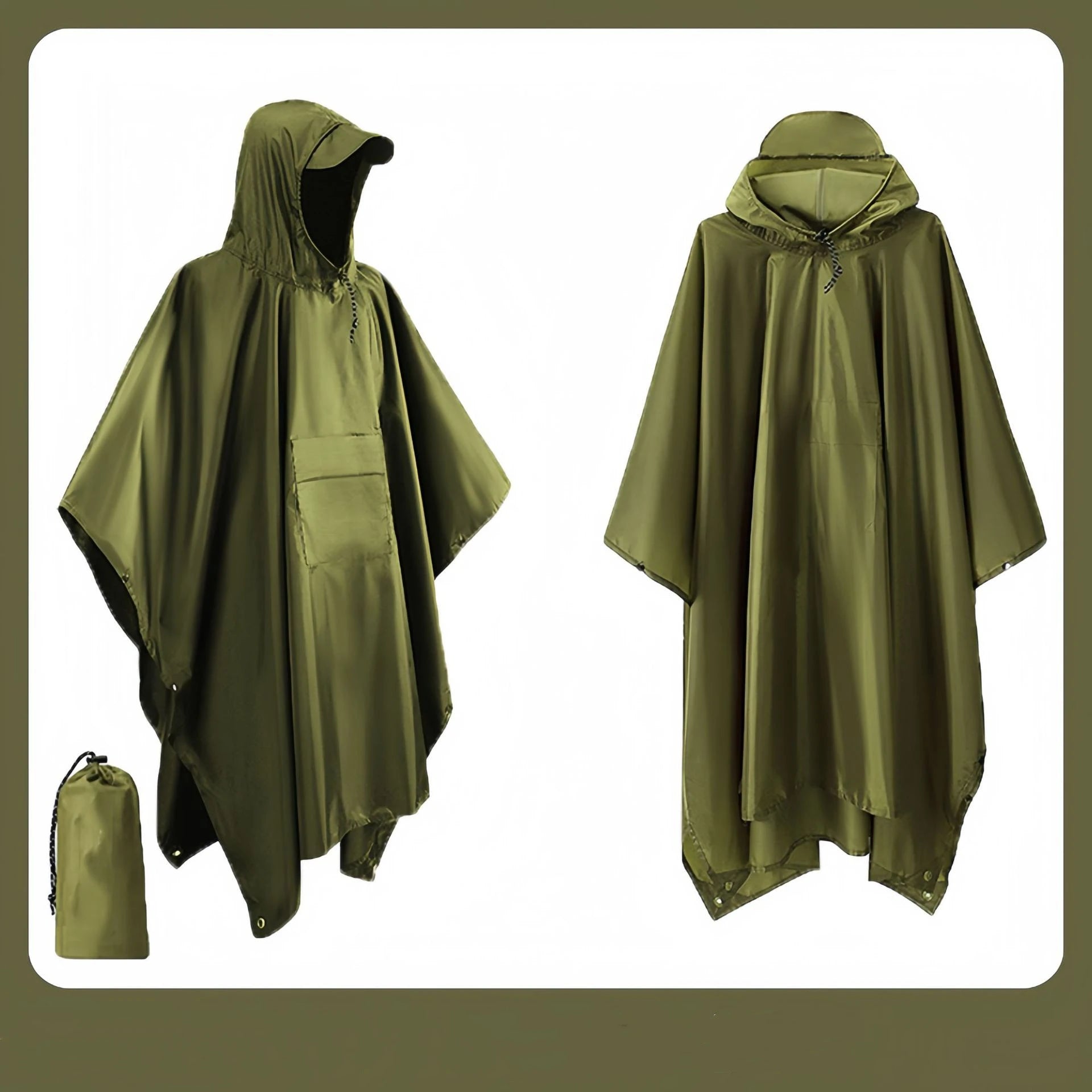 3-in-1 Waterproof Raincoat | Lightweight Outdoor Rain Cover