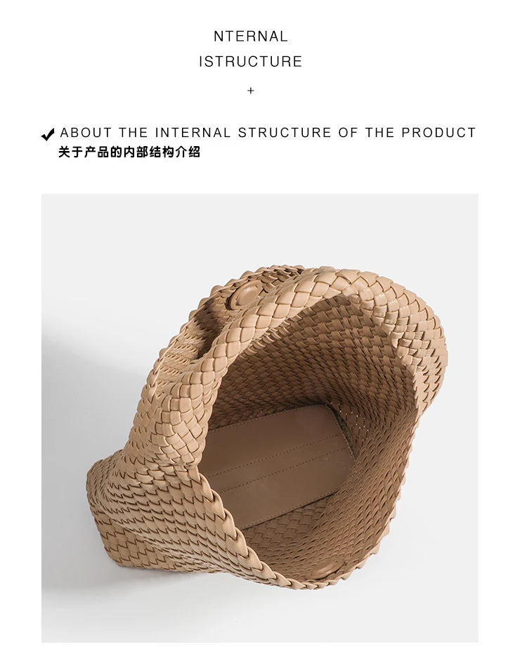Shoulder bag Woven Bag for Women Europe and the United States popular PU leather soft fabric women underarm bag
