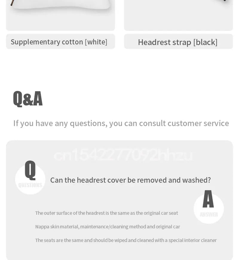 OULEX For Tesla Model 3 Y/Juniper Flocking/Leather Car Seat Neck Pillow Soft Memory Neck Pillow High-Quality Headrest Support
