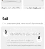 OULEX For Tesla Model 3 Y/Juniper Flocking/Leather Car Seat Neck Pillow Soft Memory Neck Pillow High-Quality Headrest Support