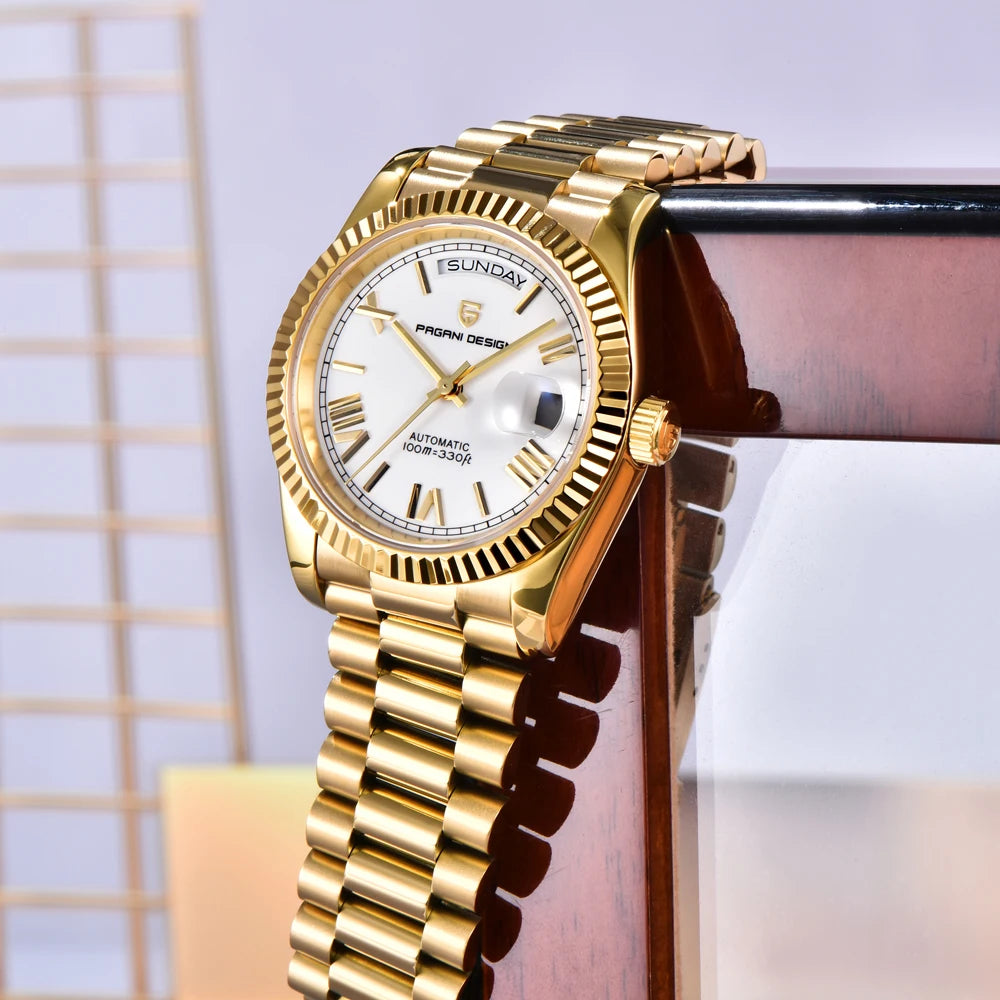 2026 New PAGANI DESIGN DD36 Men's Watches Gold Luxury Automatic Watch Men Mechanical Wristwatch Man Waterproof AR Sapphire Date