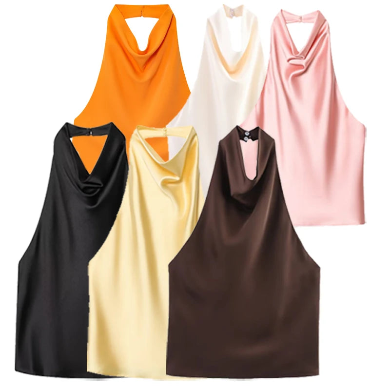 Women's Halter Backless Vest Top