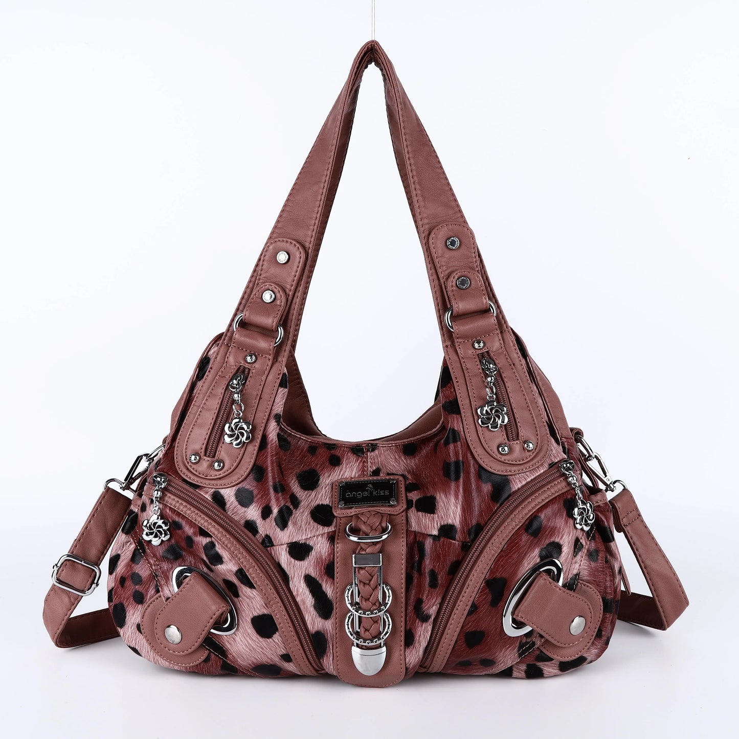 Vintage Bag Women Handbags Brown Leopard Shoulder Bag Top-handle Handbag Fashion Satchel Dumpling Shoulder Bag Tote Hobos
