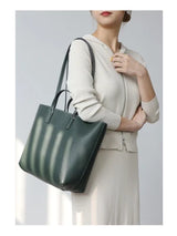 JAZZQ Reversible Genuine Leather Tote | First-Layer Cowhide