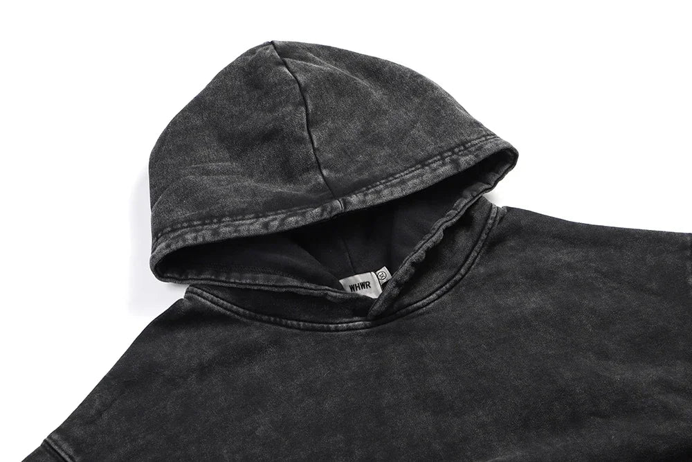 Vintage Wash Oversized Cotton Hoodie