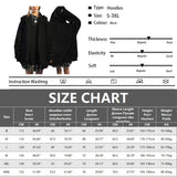 Initial D Zipper Hoodies Men's Clothing Autumn Winter Zip Up Hooded Sweatshirts Casual Vintage Loose Hoodie Jacket