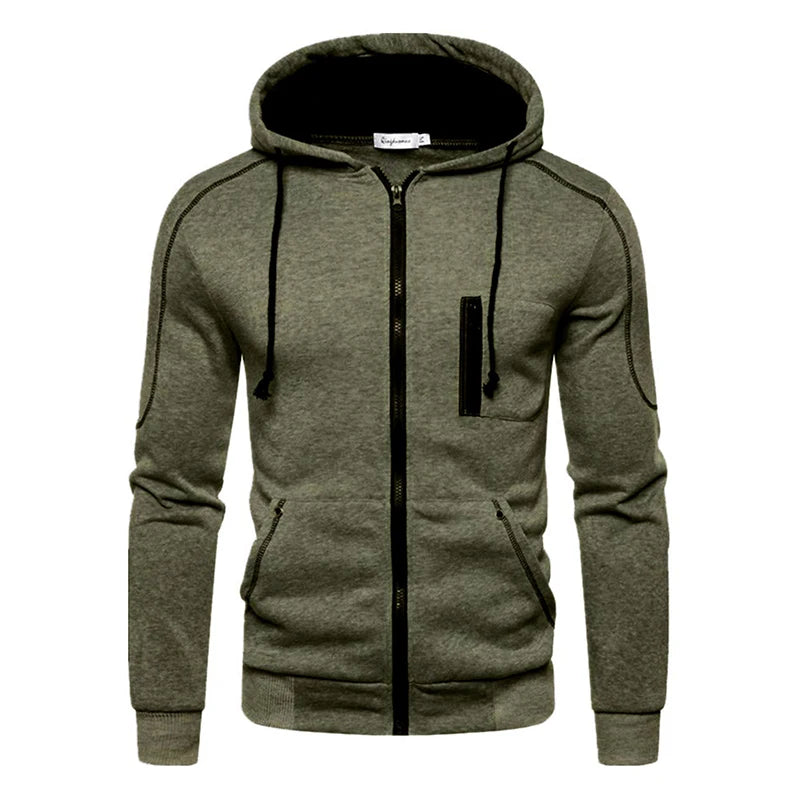 Men’s Fleece Zip-Up Hoodie with Pockets